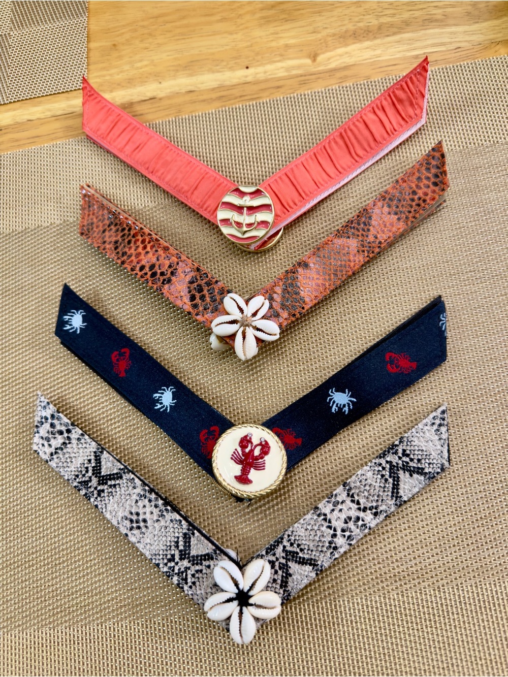 Set of 4 Beach Nautical Themed Lindsay Phillips Switchflop Straps